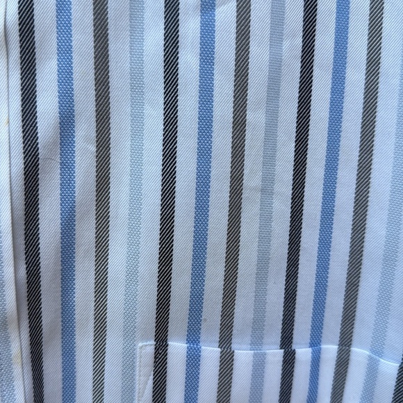 Tosso Elba Slim Fit Striped Men Dress Shirt Long Sleeves Size L - Picture 4 of 5